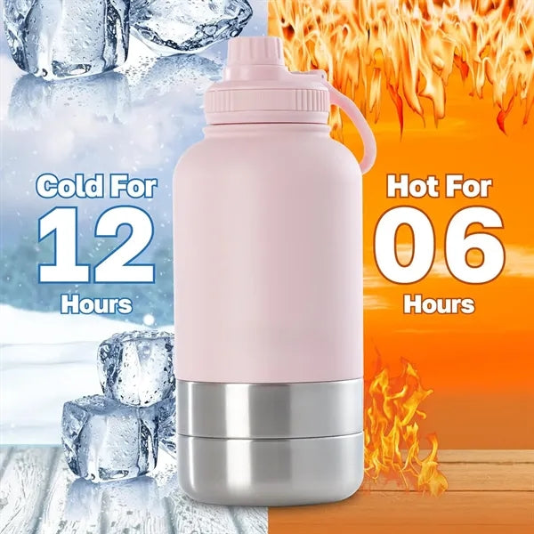 32oz Portable Dog Insulated Water Bottle and Bowls
