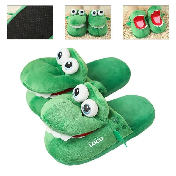 Non Slip Alligator Plush Slipper