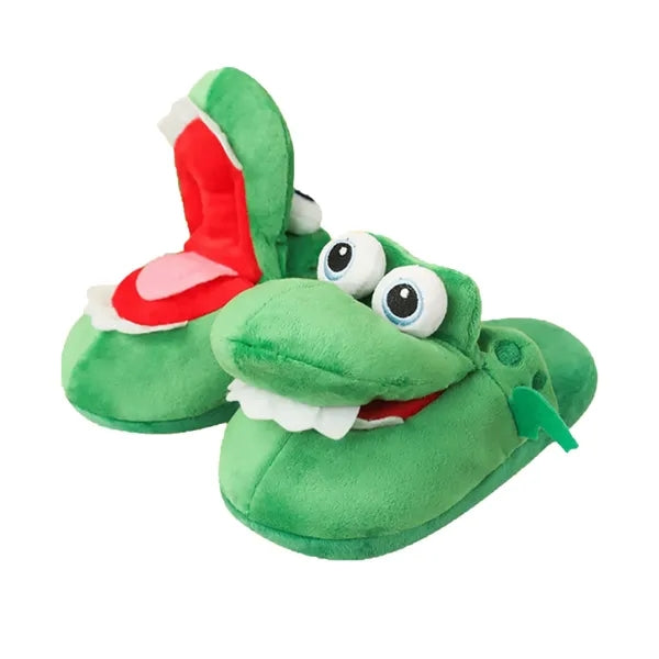 Non Slip Alligator Plush Slipper