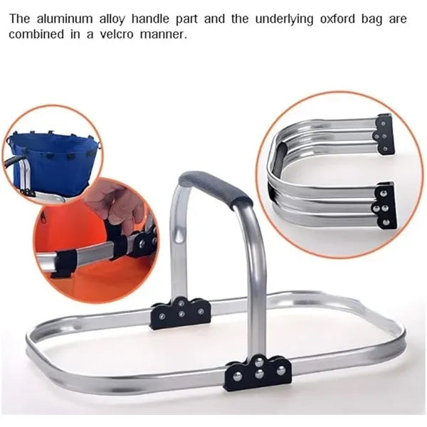 Foldable eco-friendly basket with handle for shopping picnic