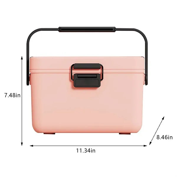4 qt portable insulated ice retention cooler with handles