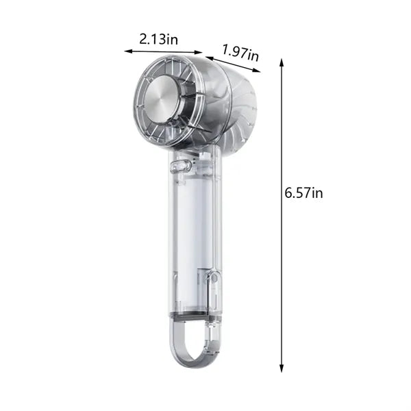 3-speed transparent handheld cooling fan for travel beach