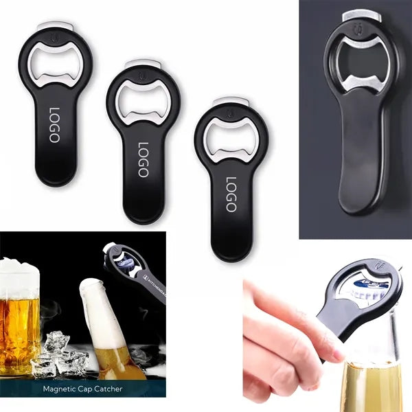 2 in 1 Magnetic Beer Bottle Opener with Cap Catcher