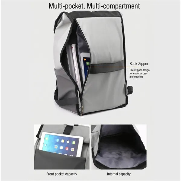 Water-Resistant Multi-Access Roll-Top Backpack