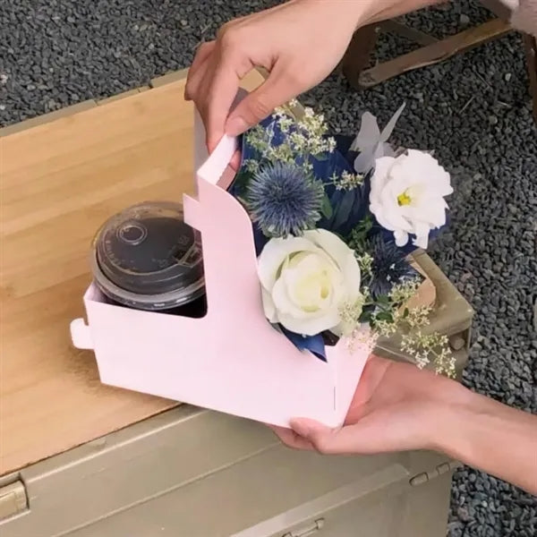 Kraft Paper Flower Gift Wrap Handle Bouquet Bag