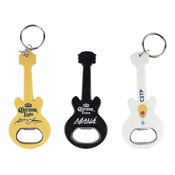 Guitar Shaped Bottle Opener Keychain