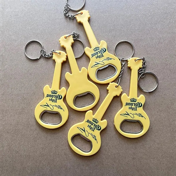 Guitar Shaped Bottle Opener Keychain