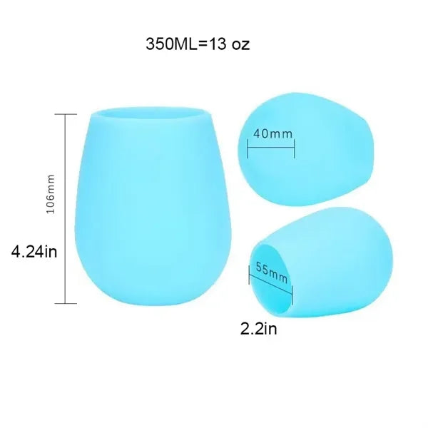 13 oz Silicone Wine Glasses Shatterproof Cup for Cocktails