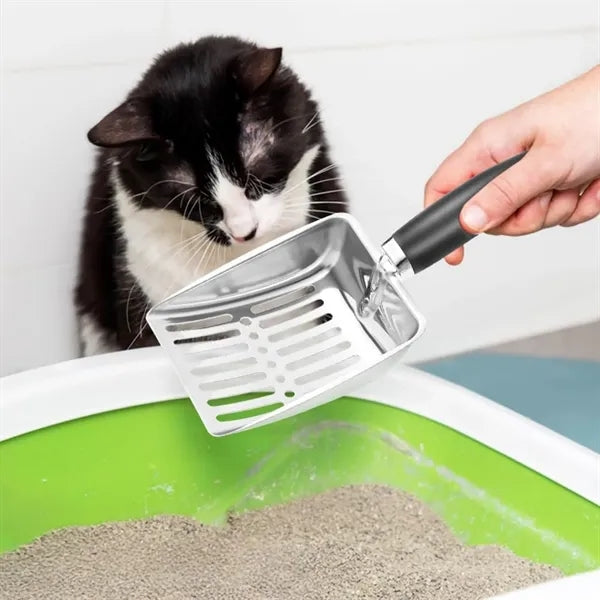 Stainless Steel Cat Litter Scoop with Easy Handle
