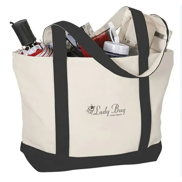 Large-capacity Structured Tote Bag/Two tone canvas bag