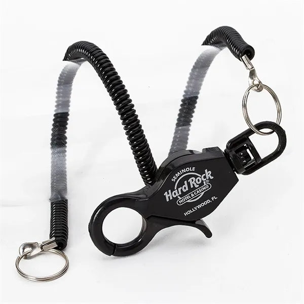 Lobster Claw Bungee Cord/Anti-Lost Spring Coil Cord Keychain