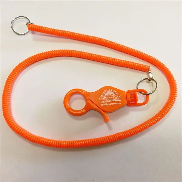 Lobster Claw Bungee Cord/Anti-Lost Spring Coil Cord Keychain