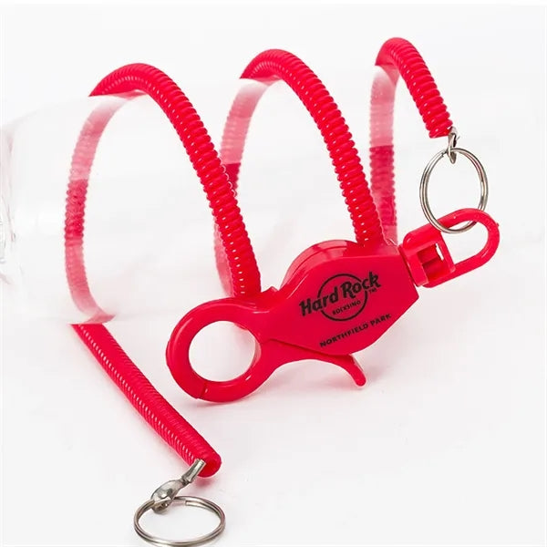 Lobster Claw Bungee Cord/Anti-Lost Spring Coil Cord Keychain