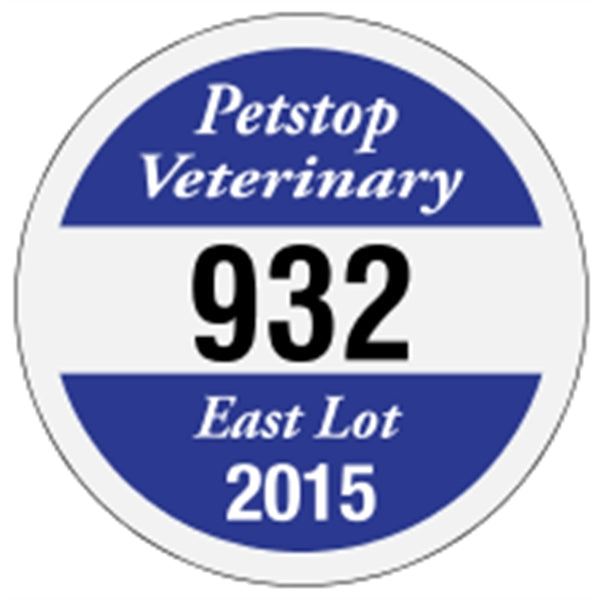 2.5" Diameter Circle Reflective Bumper Parking Permits