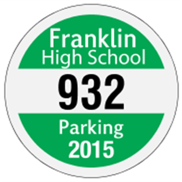 2.5" Diameter Circle Reflective Bumper Parking Permits