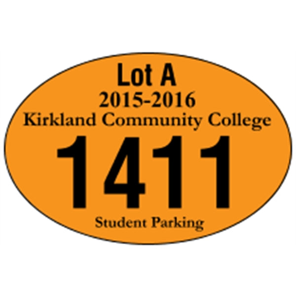 3" x 2" Oval Reflective Bumper Parking Permits