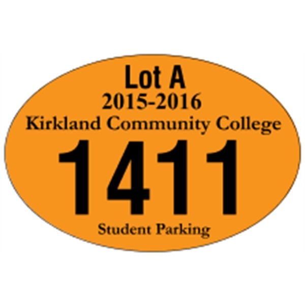 3" x 2" Oval Reflective Bumper Parking Permits