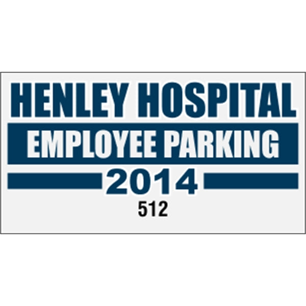 4.25" x 2.25" Reflective Bumper Parking Permits