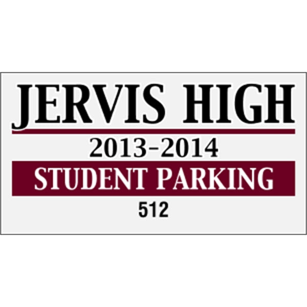 4.25" x 2.25" Reflective Bumper Parking Permits