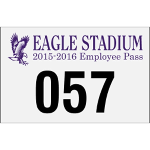 3.5" x 2.25" Reflective Bumper Parking Permits