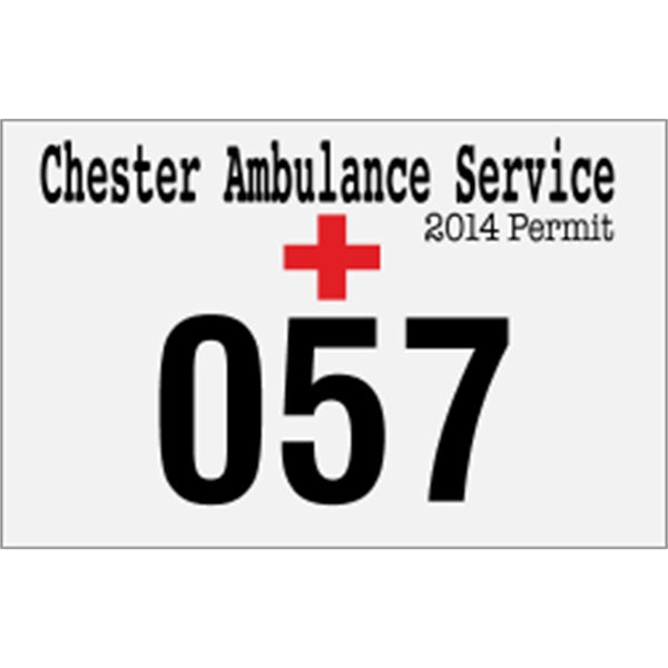 3.5" x 2.25" Reflective Bumper Parking Permits