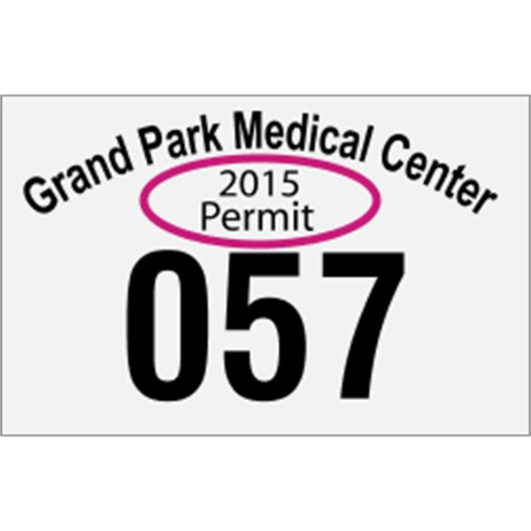 3.5" x 2.25" Reflective Bumper Parking Permits