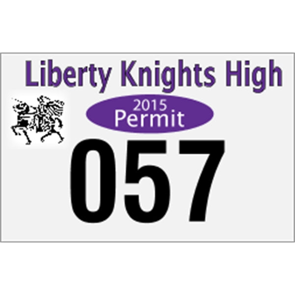 3.5" x 2.25" Reflective Bumper Parking Permits