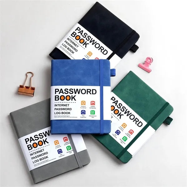 B6 Password Book with A-Z Tabs for Information Organization