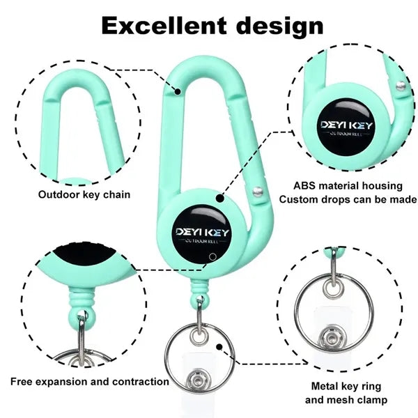 Retractable Badge Holder With Carabiner design