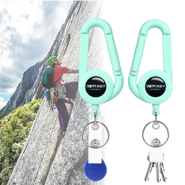 Retractable Badge Holder With Carabiner design