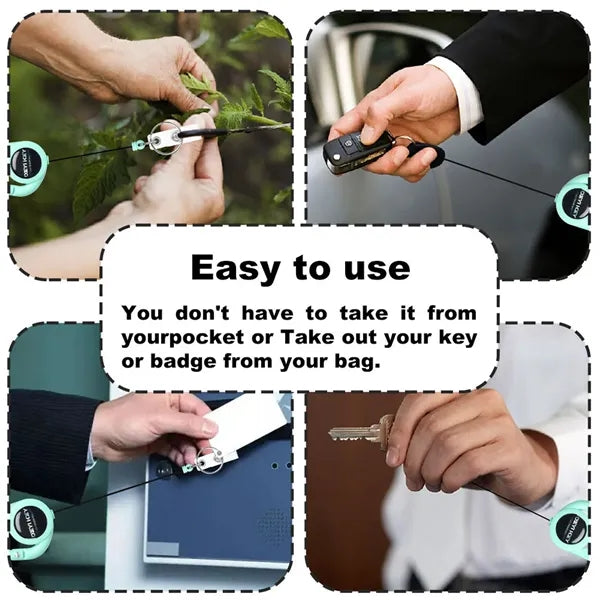 Retractable Badge Holder With Carabiner design