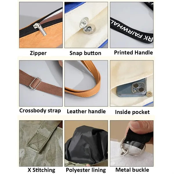 Lightweight Eco Tyvek Style Tote Bag