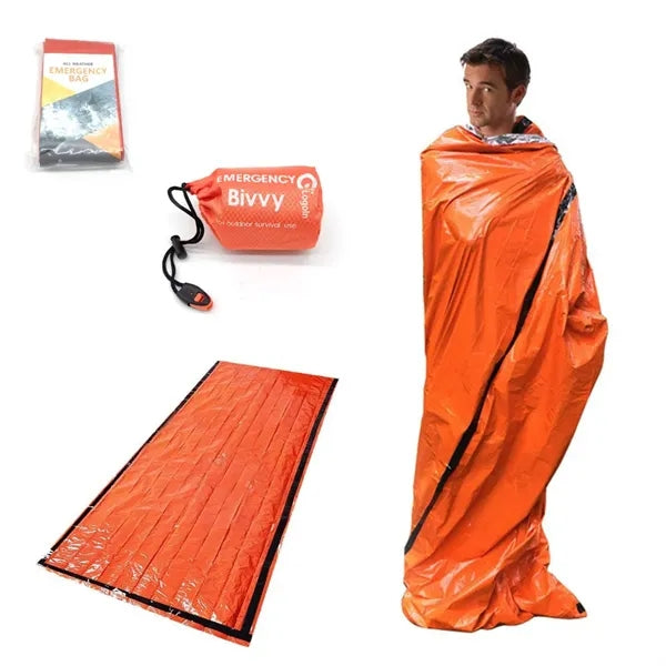 Outdoor Emergency Sleeping Bag with Whistle