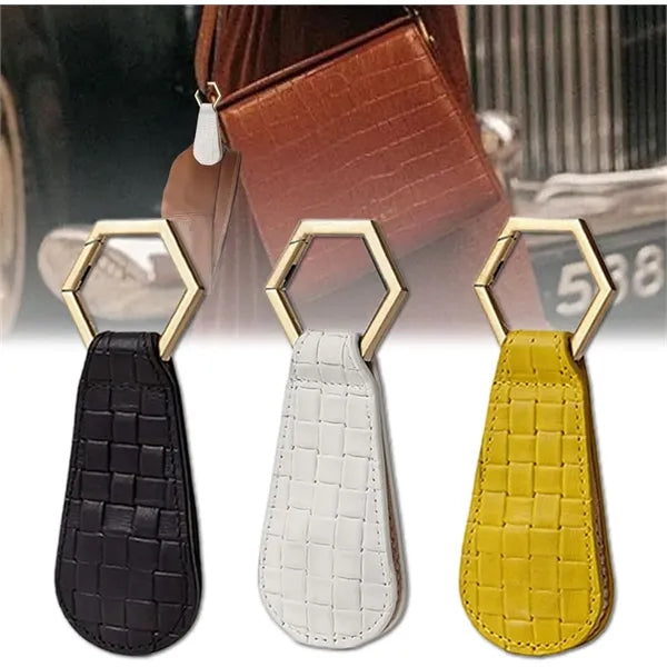 Leather Magnetic Hat Clip for Travel on Bag, Carry Cap