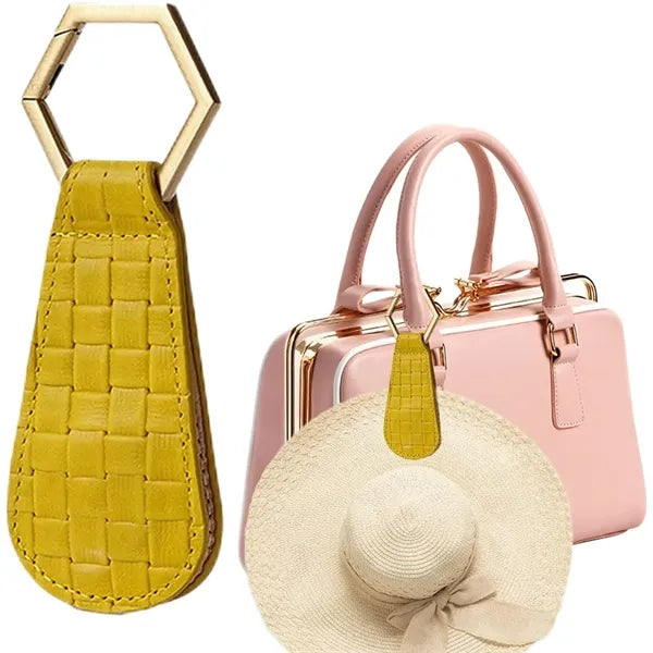 Leather Magnetic Hat Clip for Travel on Bag, Carry Cap
