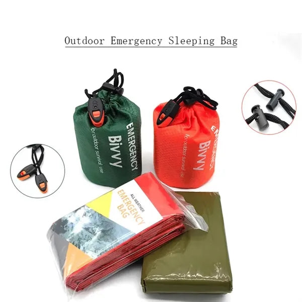 Outdoor Emergency Sleeping Bag with Whistle