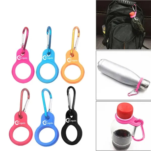 Silicone Water Bottle Buckle with Carabiner Clip