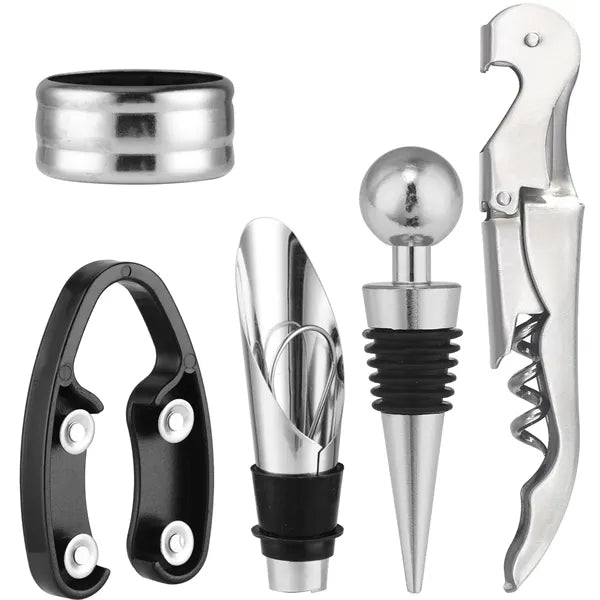 Wine Bottle Shaped Opener Set for Home Bar Gift