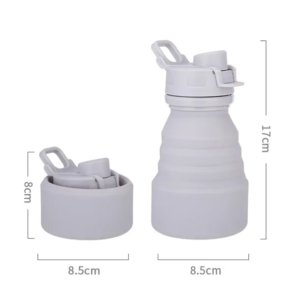 17oz Silicone Folding Handle Mug Outdoor Sports Water Bottle