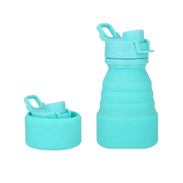 17oz Silicone Folding Handle Mug Outdoor Sports Water Bottle