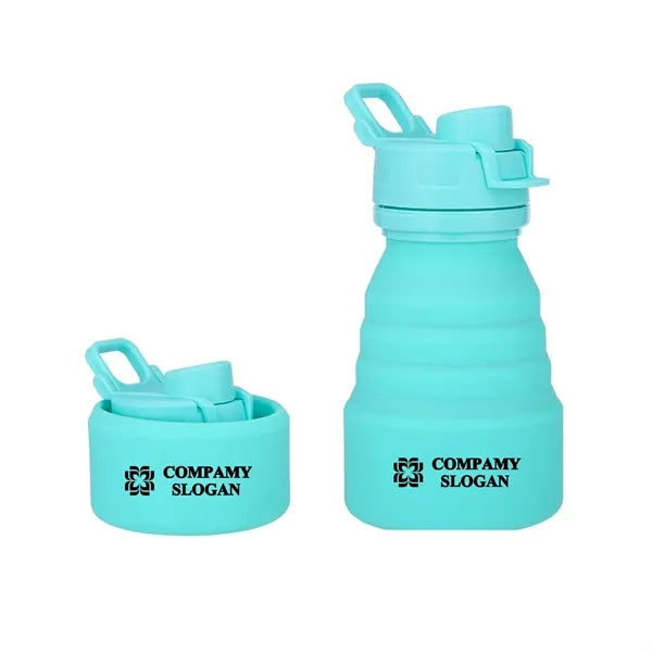 17oz Silicone Folding Handle Mug Outdoor Sports Water Bottle