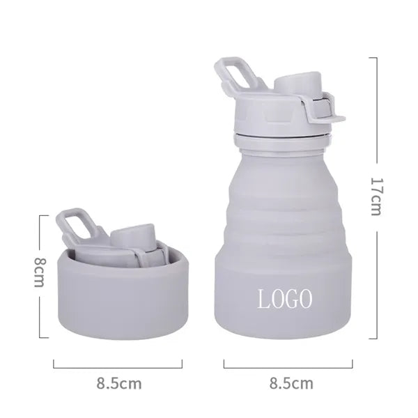 17oz Silicone Folding Handle Mug Outdoor Sports Water Bottle