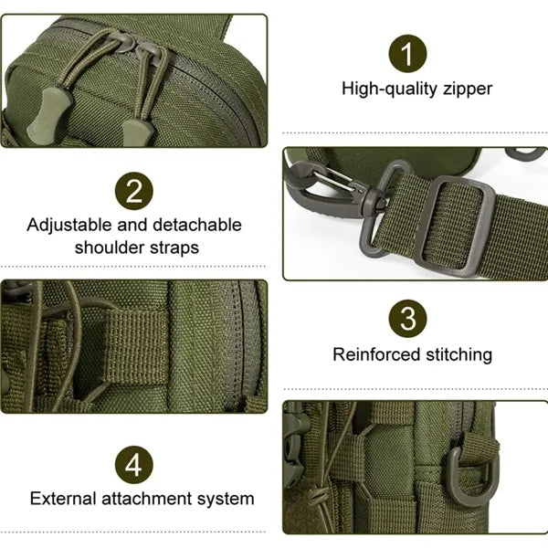 Tactical Sling Bag Waterproof Crossbody Pack Outdoor