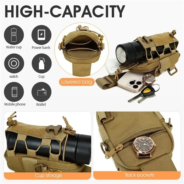Tactical Sling Bag Waterproof Crossbody Pack Outdoor