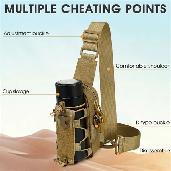 Tactical Sling Bag Waterproof Crossbody Pack Outdoor