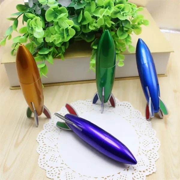 Missile Airplane Fat Rocket Shape 4 Color Ballpoint Pen