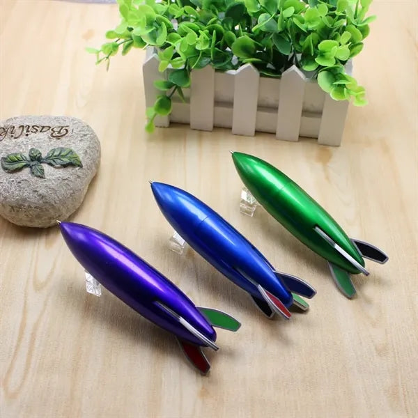 Missile Airplane Fat Rocket Shape 4 Color Ballpoint Pen