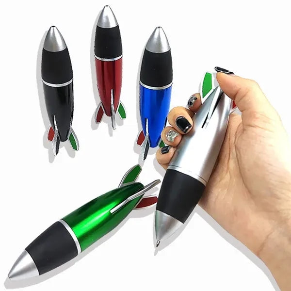 Missile Airplane Fat Rocket Shape 4 Color Ballpoint Pen