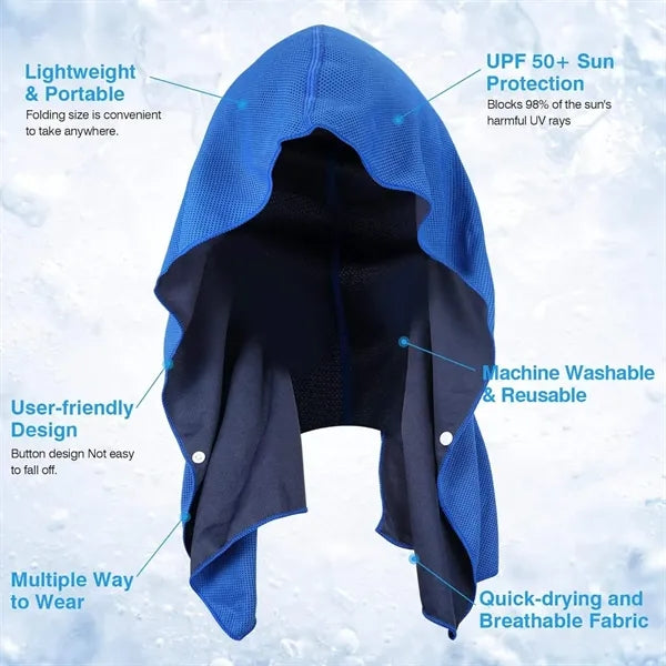 Cooling Hooded Towel with Snap Closure