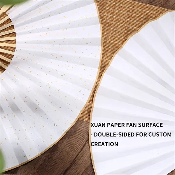 Paper Fans - Bamboo Handheld Fans with Logo Printing